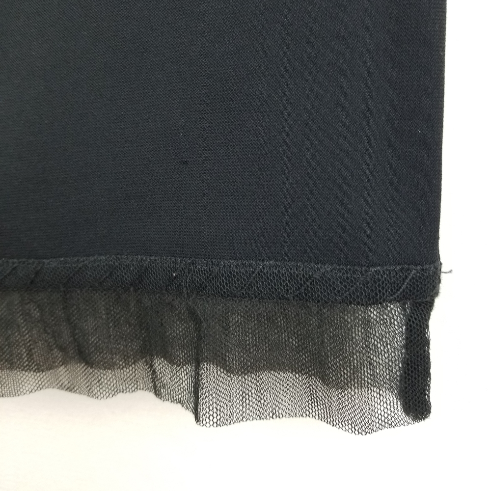 Vintage Moschino Couture Skirt Black Darted Mesh Trim Hem Pencil Womens Size 6 - Picture 5 of 13